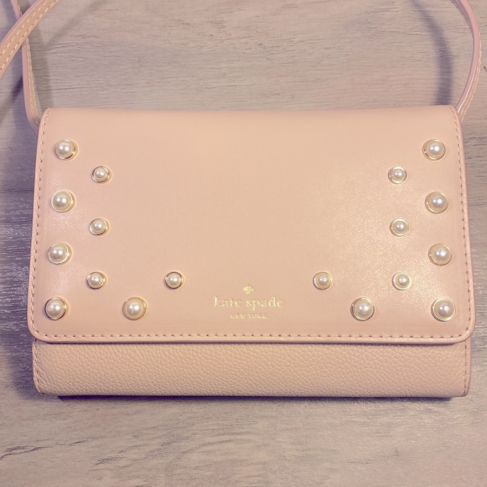 NWOT. Kate Spade Blush Pink Purse with Pearl Detailing. - Picture 2 of 12